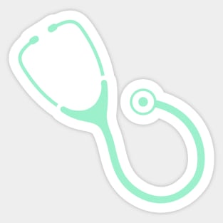 Mint green stethoscope Sticker